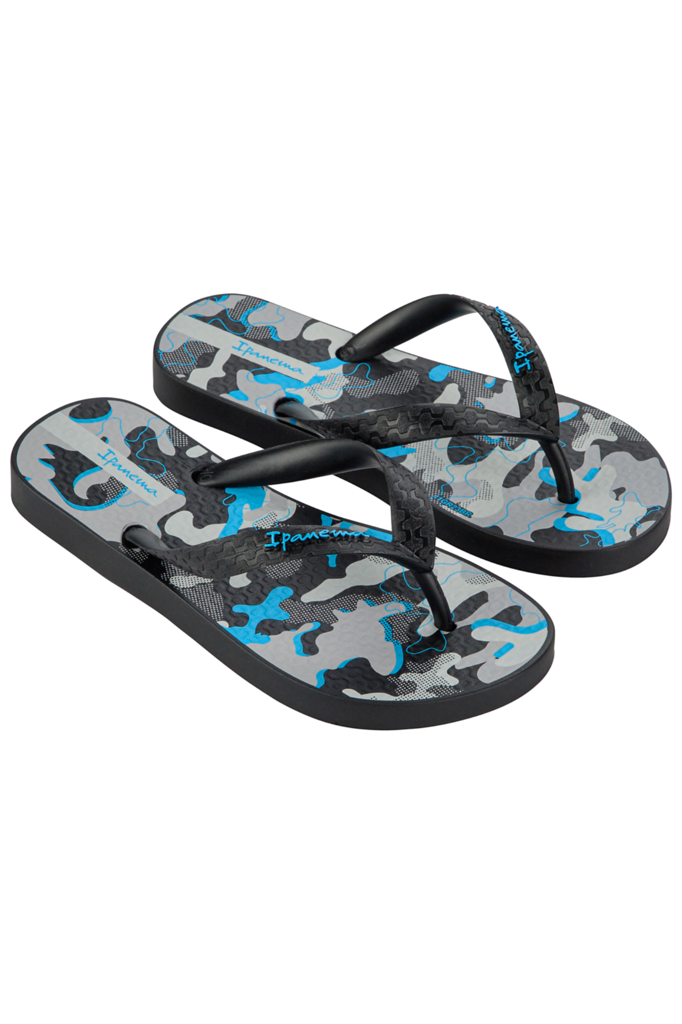 Black Camo Temas XIV Flip Flops Boy Bowfish Kids