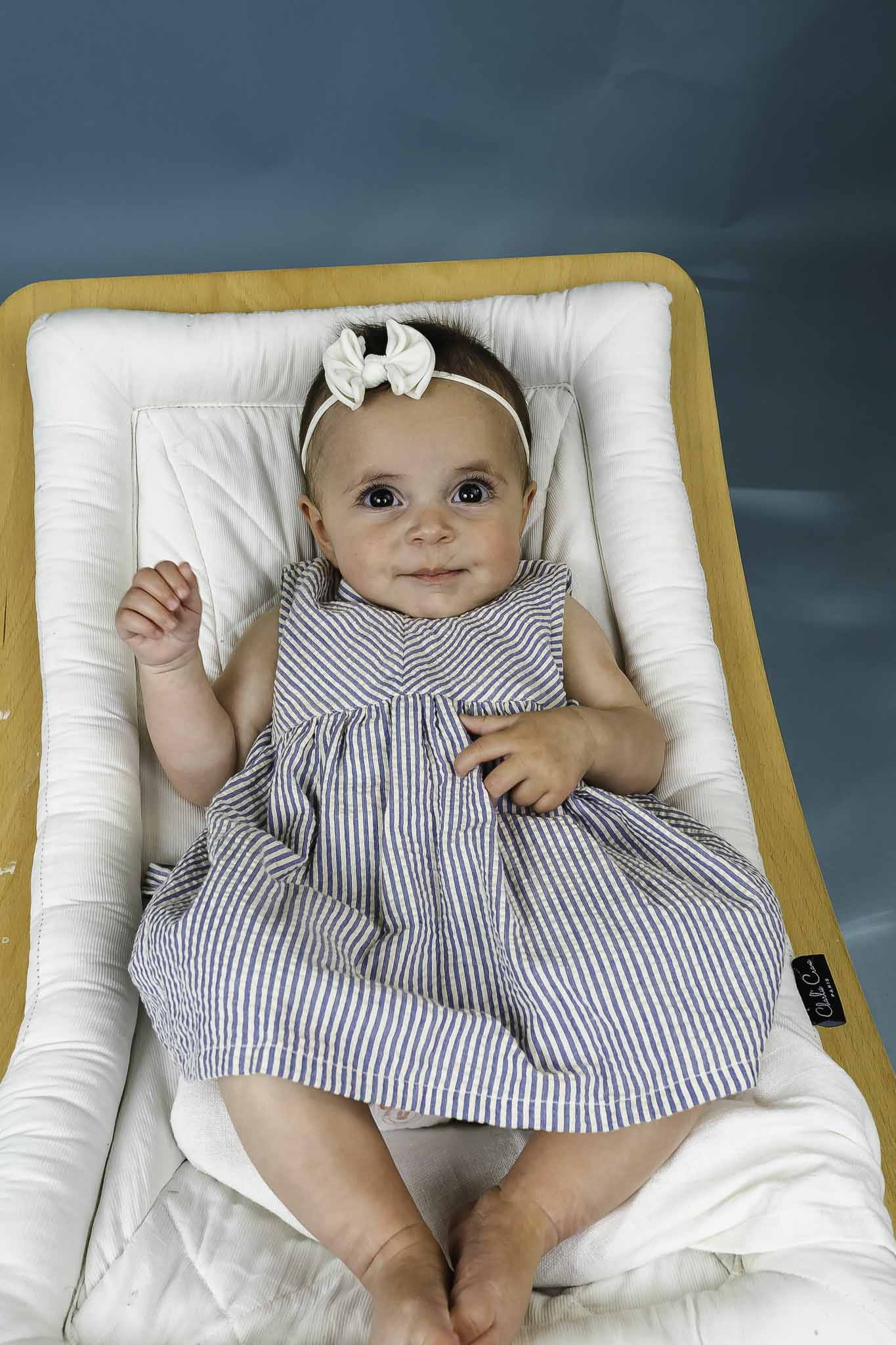 Blue Woven Seersucker Dress (Baby Girl) – Bowfish Kids
