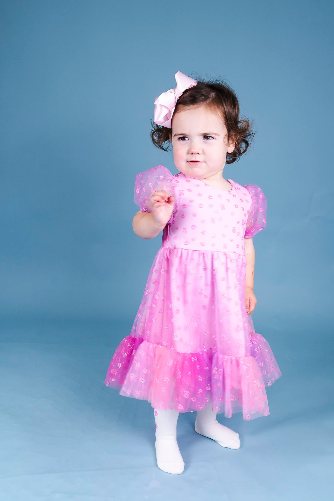 Bunny Gem Puff Sleeve Party Dress (Baby Girl) 6-12m Bunny Gem Puff Sleeve Party Dress (Baby Girl) 6-12m