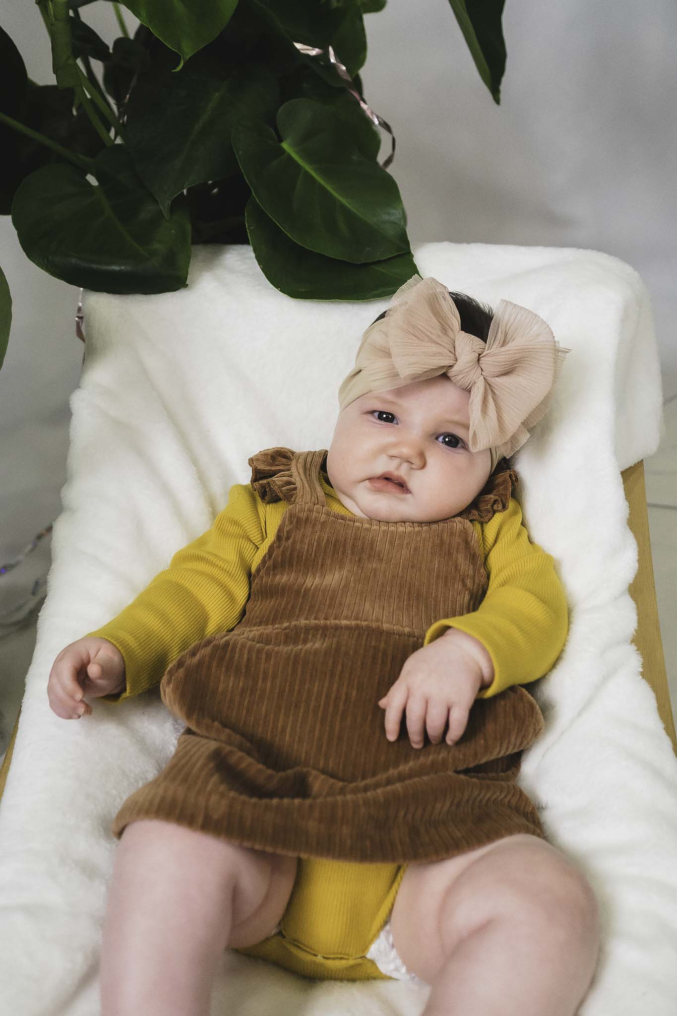Corduroy Rib Brown Alyssa Dress (Baby Girl) Corduroy Rib Brown Alyssa Dress (Baby Girl)