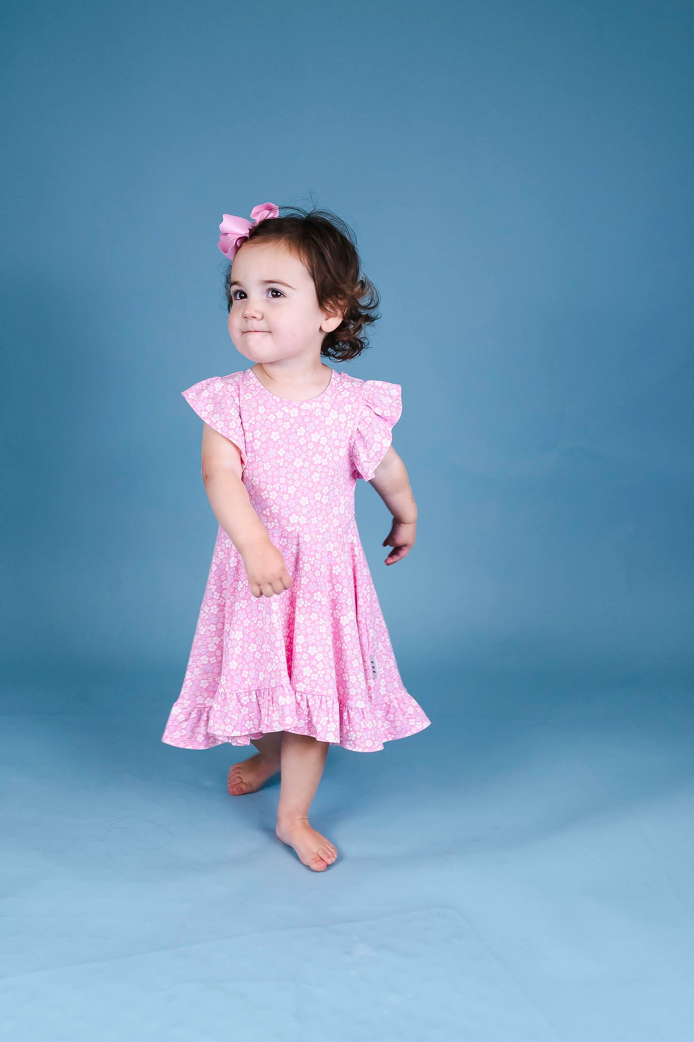 Ditsy Floral Frill Swing Dress (Baby Girl)  Bowfish Kids