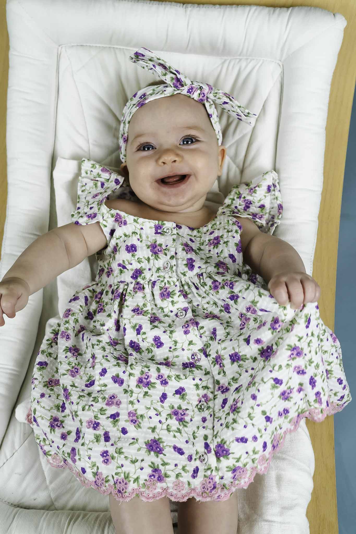 Naomi Seersucker Dress (Baby Girl) – Bowfish Kids