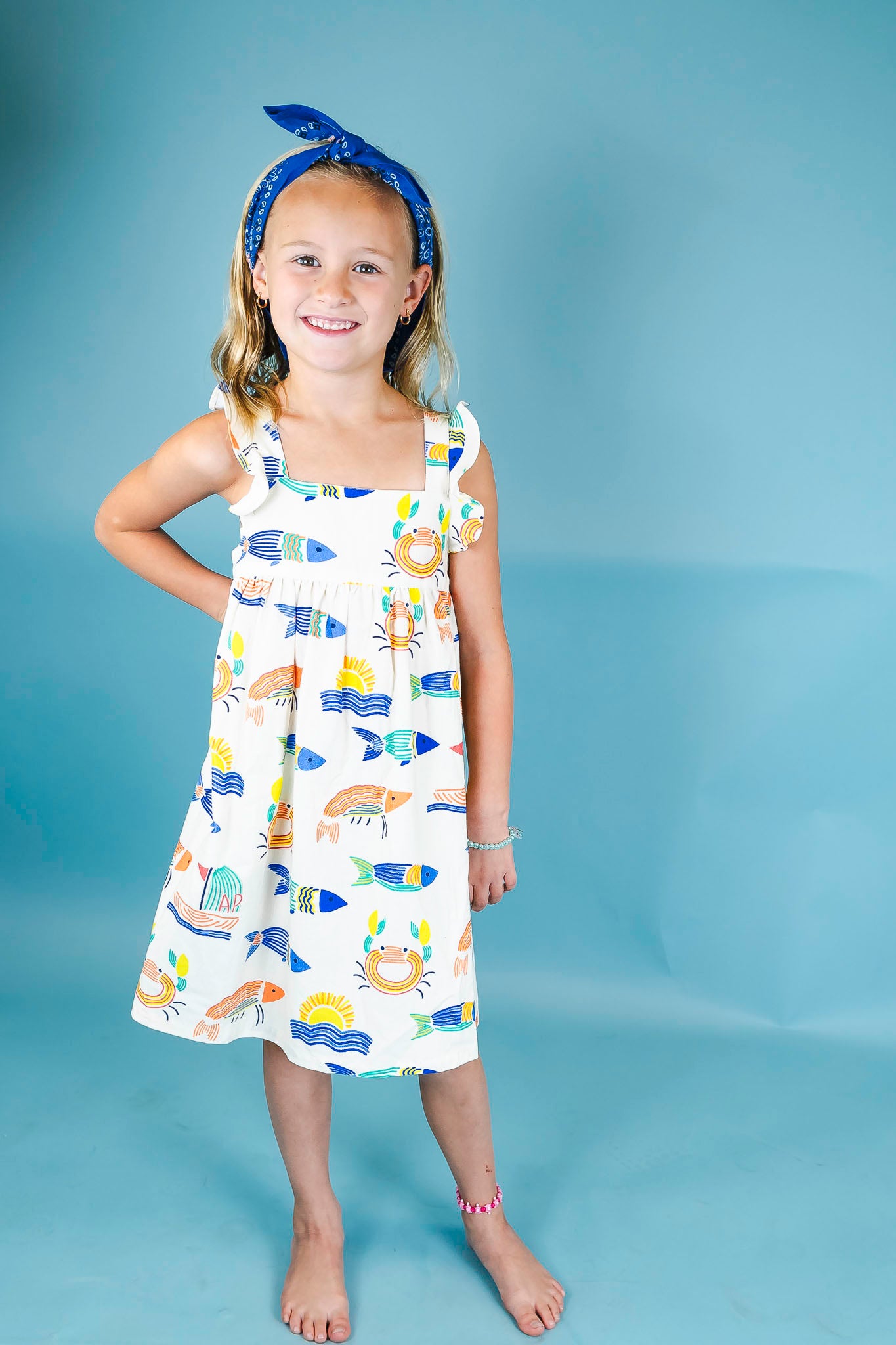 christmas maxi dress Ocean Animals Woven Dress (Toddler Girl) – Bowfish Kids