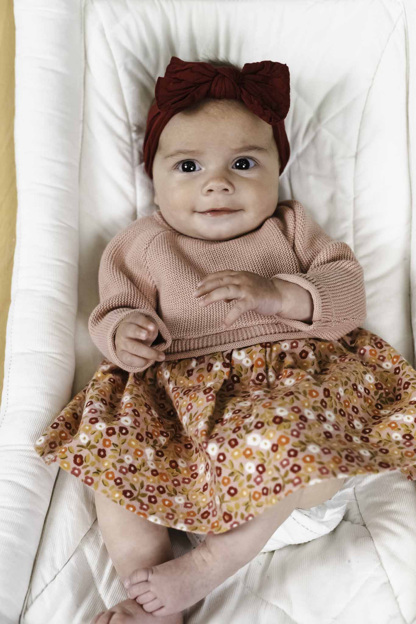 infant knit dress Clean + Simple Baby Dress: Free Baby Knitting Pattern