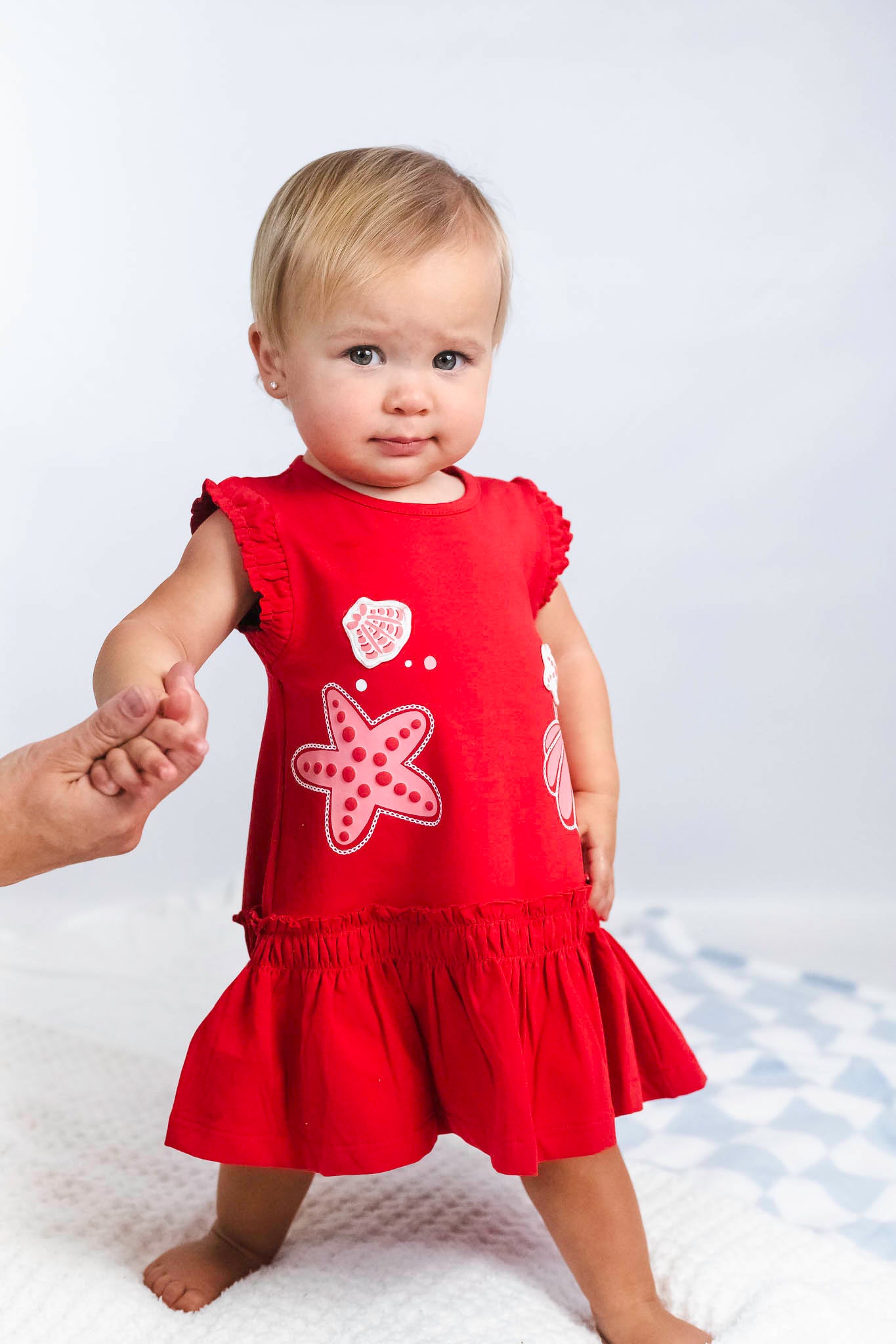 red mayoral dress Mayoral-Baby Girls Red Smocked Dress