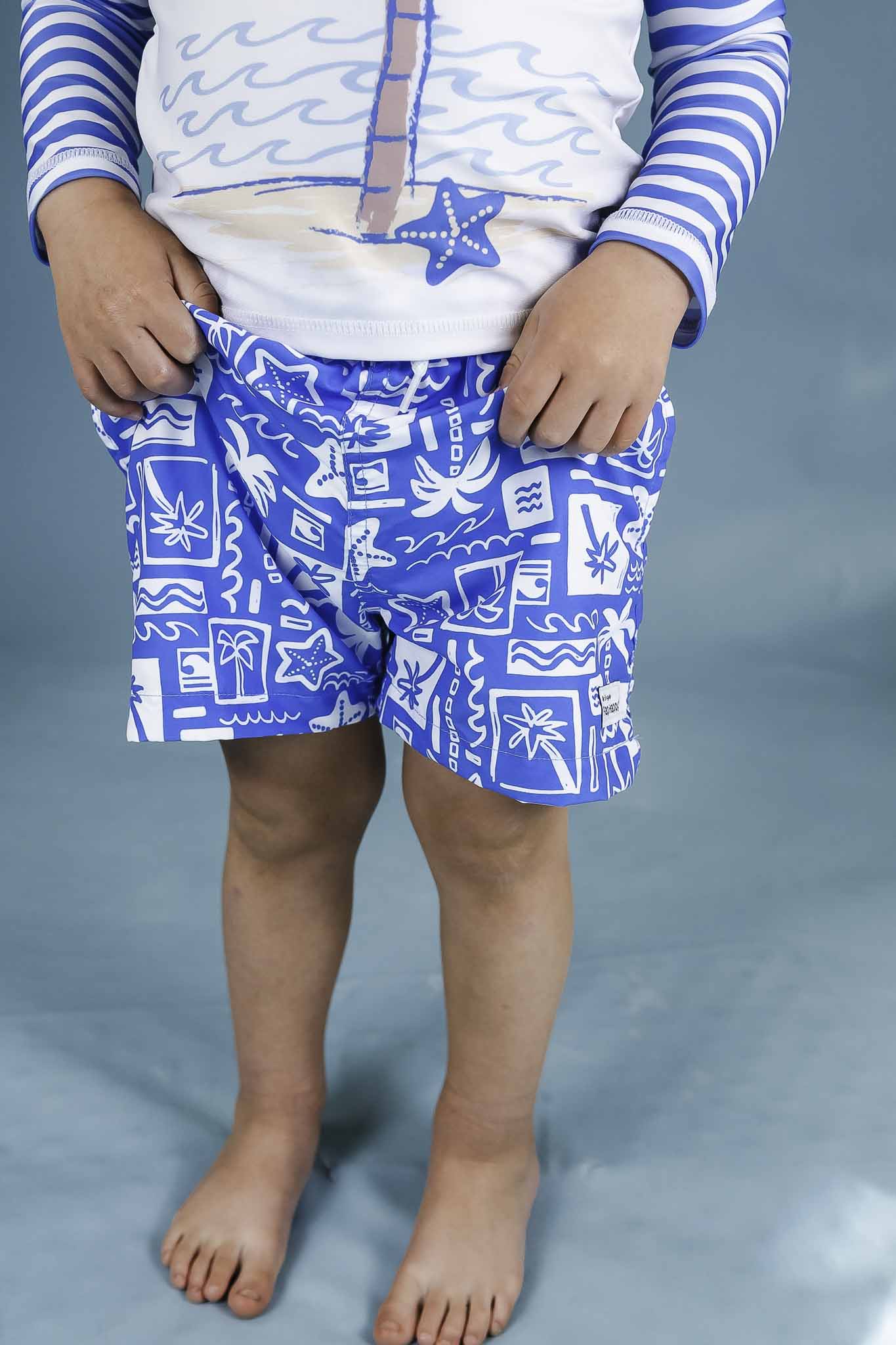 FLAP HAPPY UPF 50+ WESLEY SWIM TRUNKS SURFING SAFARI