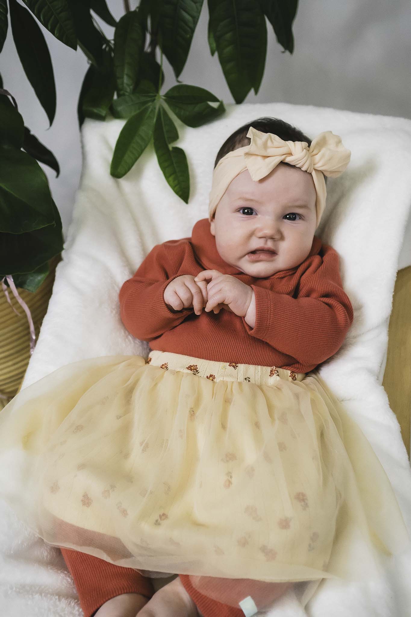 Flower Infant Red Tutu Skirt Small Flower Tulle Skirt (Baby Girl