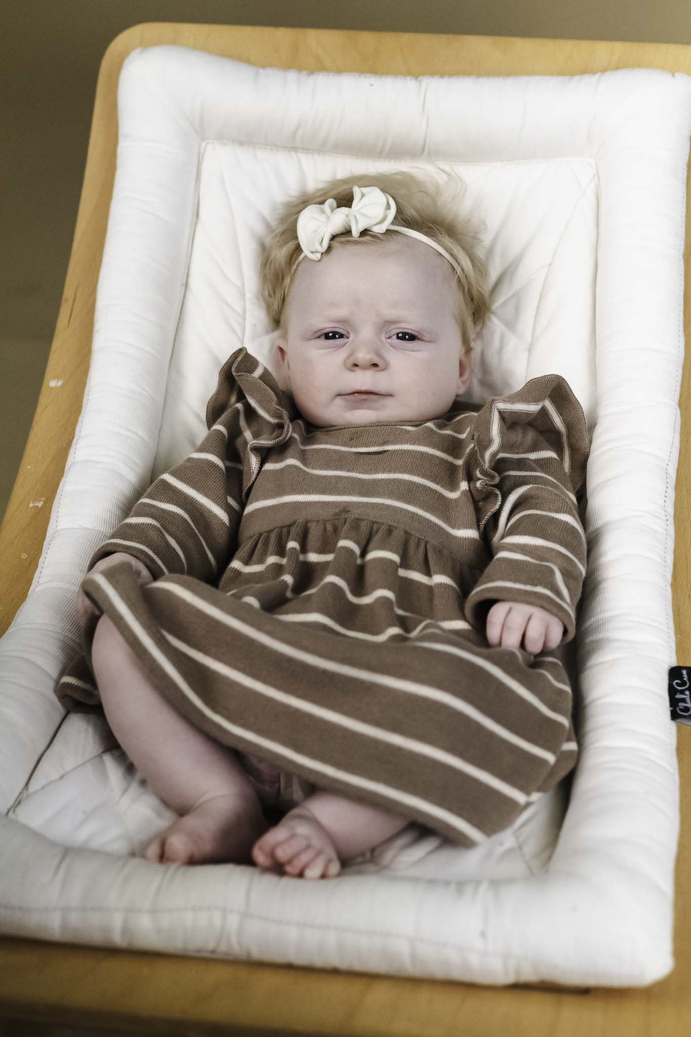 Tan Striped Jersey Dress (Baby Girl) 6-9m