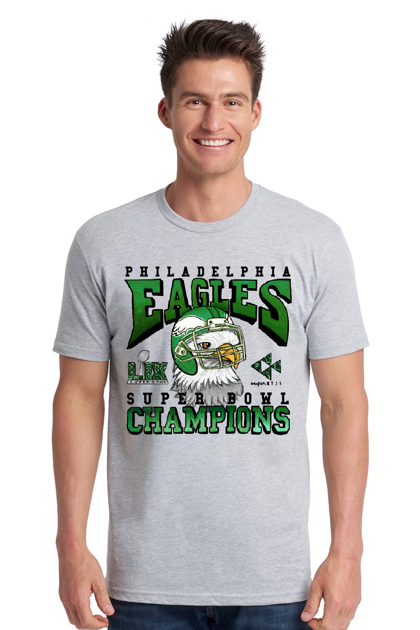 Eagles Super Bowl Champs Grey Tee (Adult Unisex) – Bowfish Kids