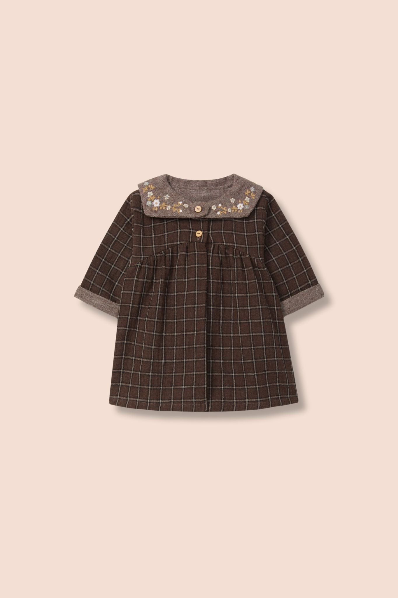 brown plaid baby dress Charming Floral for Girls 6-9m lining:full-grain-calf Mac Duggal - Blue Color:BROWN LACE Be Blessed