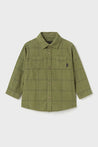 Mayoral Green Plaid Button Up Shirt
