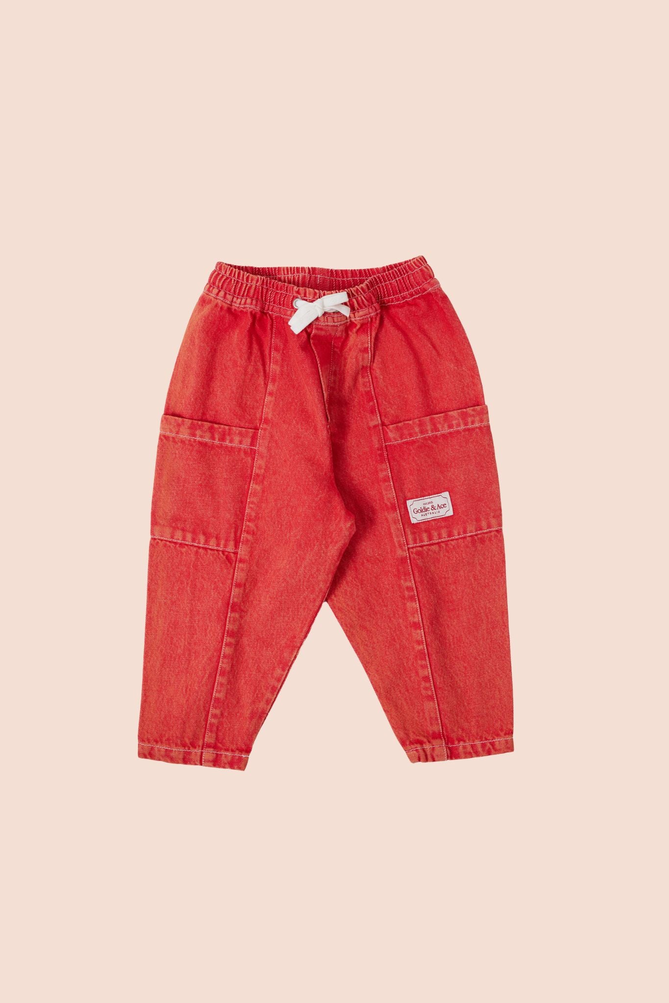 Goldie + Ace Apple Red Denim Pant
