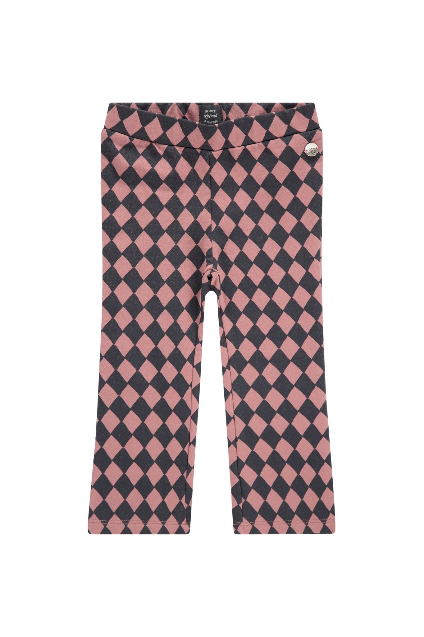 Baby Face Red Clay Checked Flared Legging