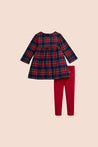Magnetic Me Holiday Plaid Flannel Dress Set