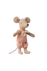 Green Maileg Little Sister Mouse In Matchbox