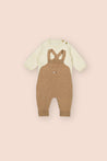 Mayoral Toffee Knit Dungaree Set