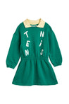 Mini Rodini Green Tennis Collar Sweatdress