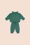 Antebies Green Contrast Sweatshirt Set