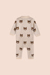 Viverano Oatmeal Knit Bear Collar Romper