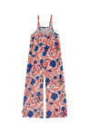 Baby Face Floral Patterned Woven Jumpsuit