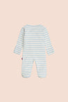 Magnetic Me Blue Stripe Organic Footie