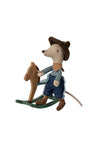 Maileg Cowboy Mouse on Rocking Horse, Little Brother