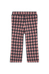 Baby Face Red Clay Checked Flared Legging