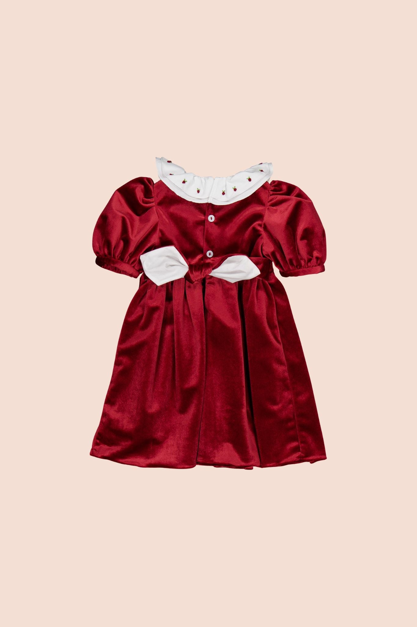 Kidiwi Joséphine Burgundy Smocked Dress