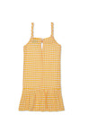 Mon Coeur Yellow Gingham Linen Dress