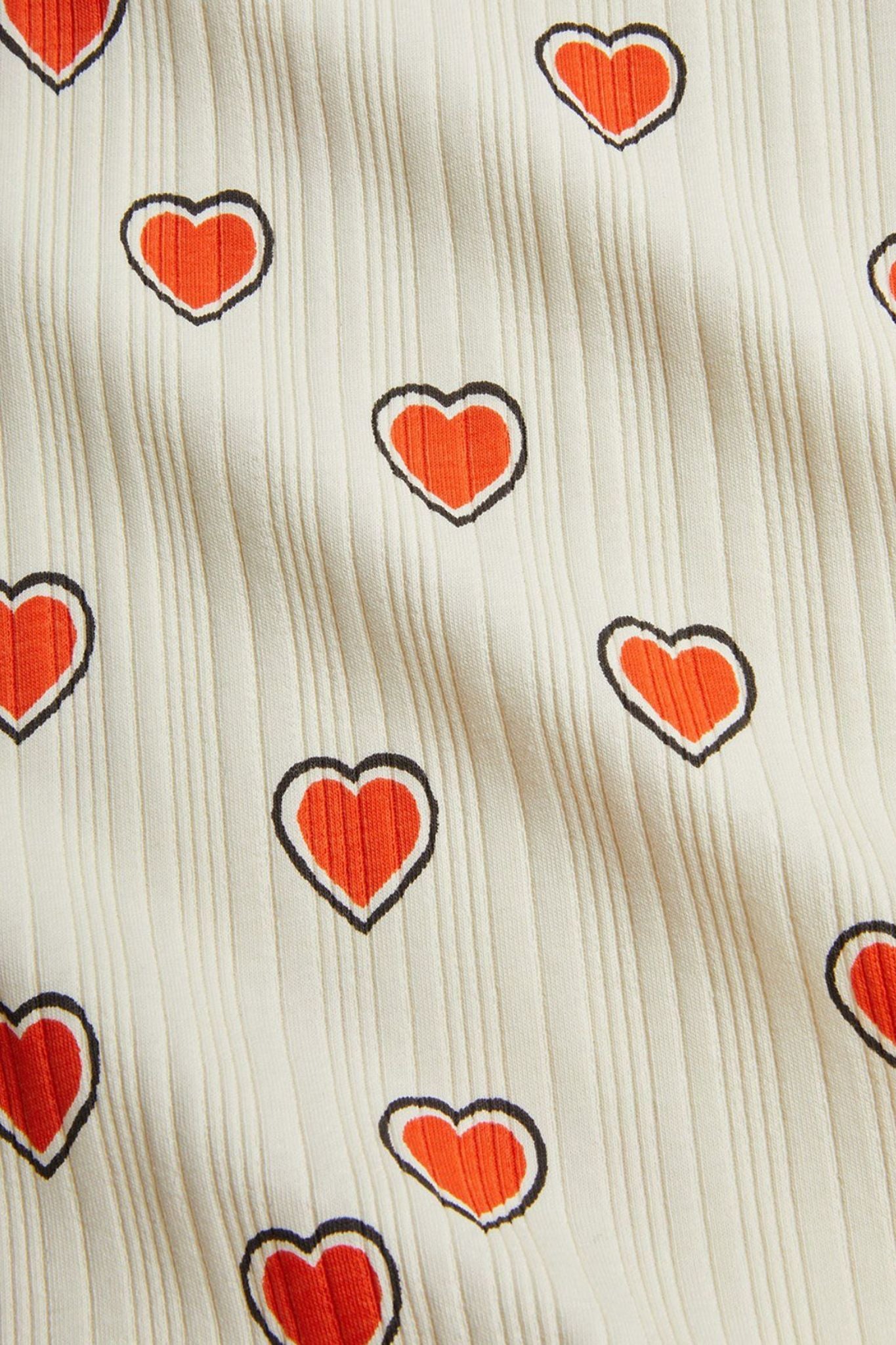 knee length dresses for ladies Puff Sleeve Heart Dress-Light Pink Hearts main image 0