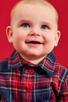Magnetic Me Holiday Plaid Flannel Romper