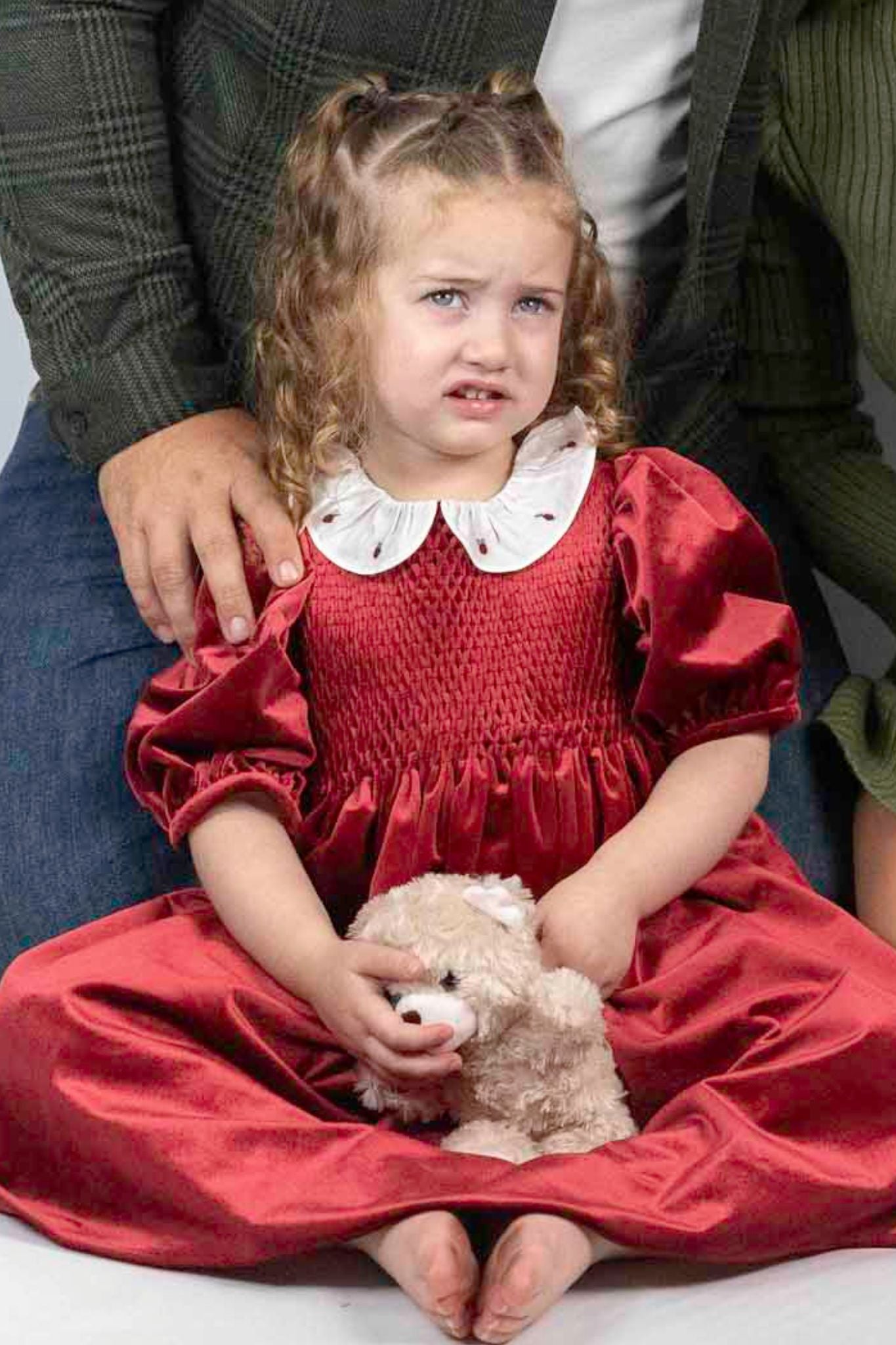 Kidiwi Joséphine Burgundy Smocked Dress