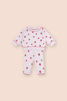 Antebies Jacquard Strawberry Sweatshirt Set