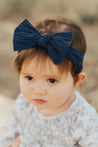 Baby Bling Nylon Knot Headband Navy
