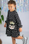 Mayoral Black Hearts Dress with Purse