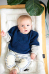 My Little Cozmo Blue Colorblock Tricot Sweater