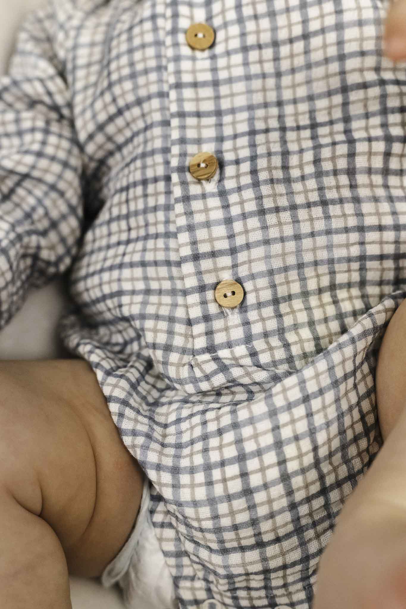 Snug Blue Plaid Onesie