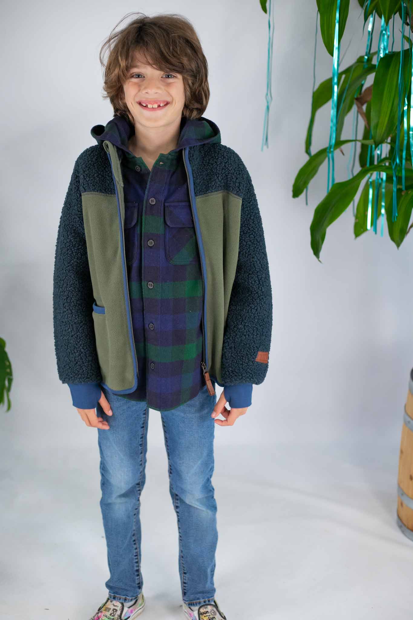 Bowfish Jacket Ulani Fleece Boy) Dusty Kids (Toddler Green –