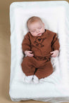 Mayoral Brown Embroidered Quilted Cookie Set