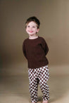 Play Up Brown Rib Long Sleeve