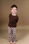 Play Up Brown Rib Long Sleeve
