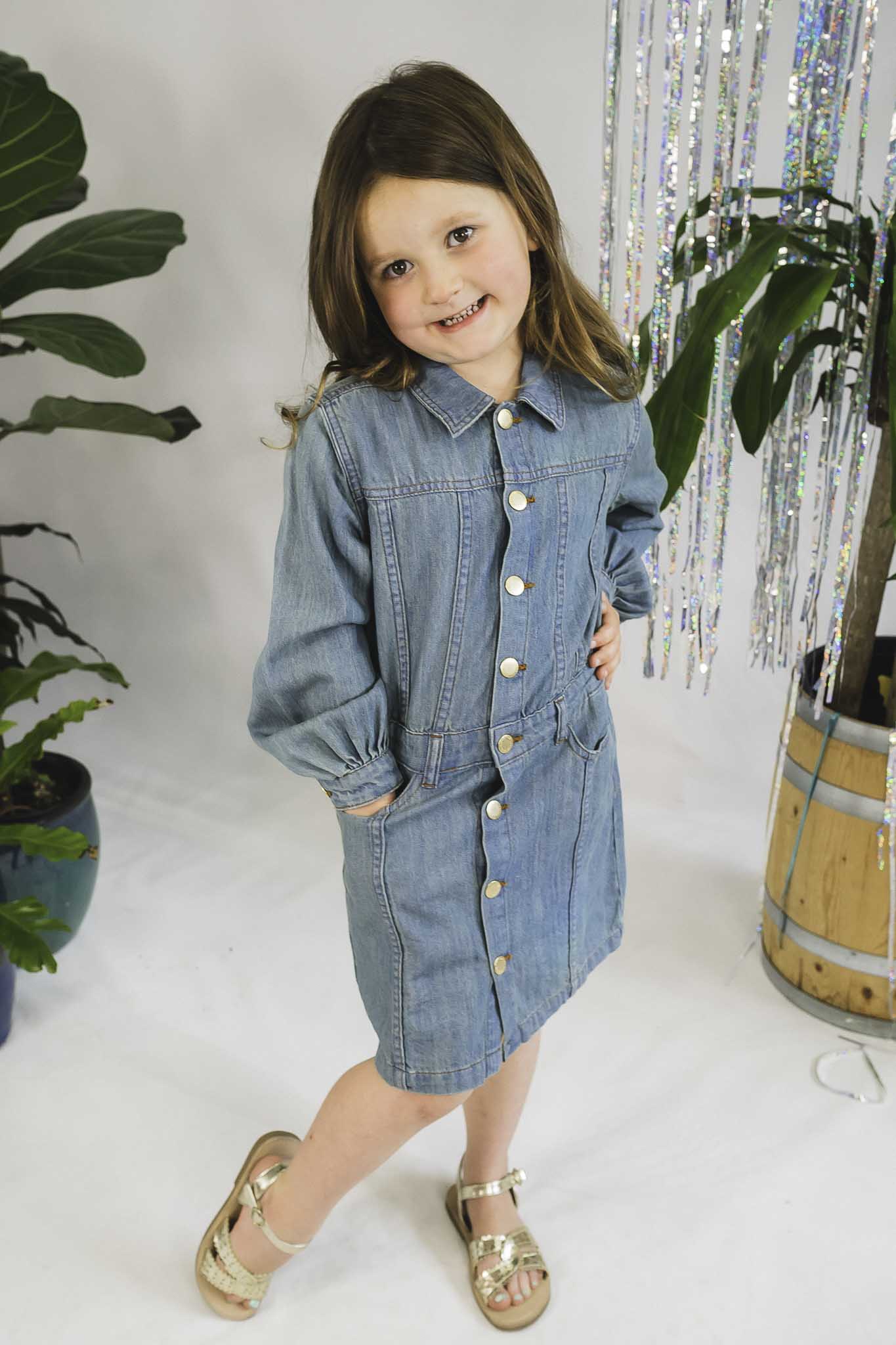 Chaya Denim Dress Washed Denim Blue Chaya Denim Dress Washed Denim Blue