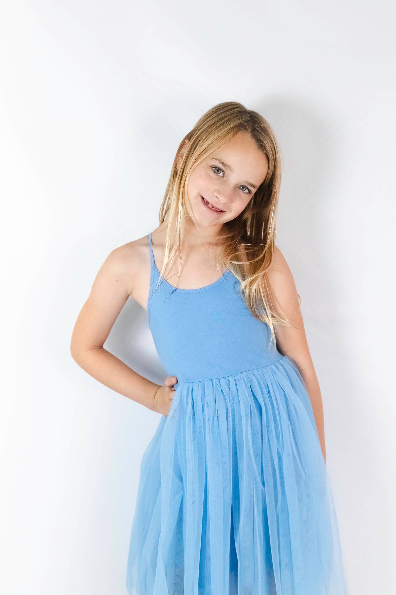 Molo Dress Citrona Light Blue for Girls