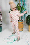 Miles the Label Pink Checkered Knit Legging