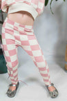 Miles the Label Pink Checkered Knit Legging