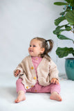 Rose Marble Organic Magnetic Cardigan (Baby Girl)