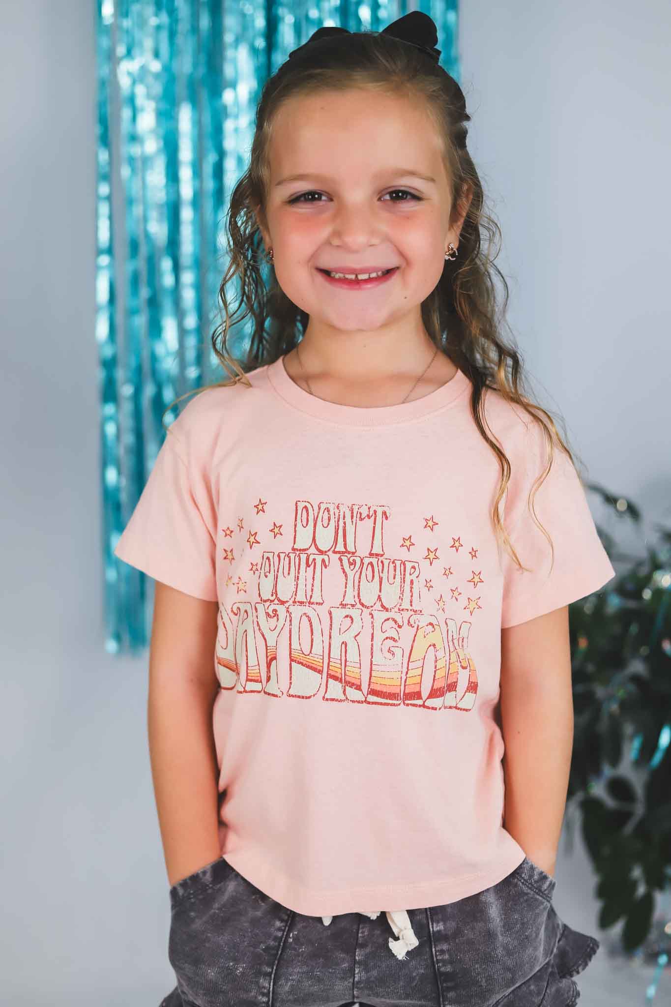Tiny Whales Faded Pink Daydream Boxy Tee