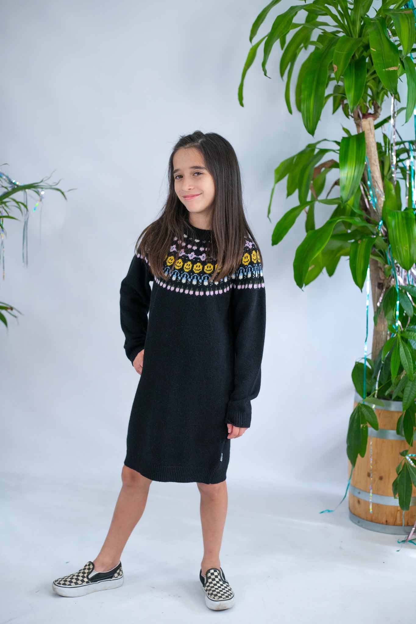 Caris Nordic Forest Lambswool Dress (Toddler Girl) 3/4 Caris Nordic Forest Lambswool Dress (Toddler Girl) 3/4