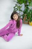 Annie Purple Ray Velour Soft Pant (Girl)