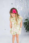 Mayoral Green Palm Patterned Romper